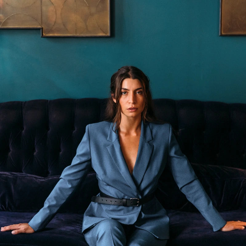 tailleur pour femme bleu confortable pour tous les jours