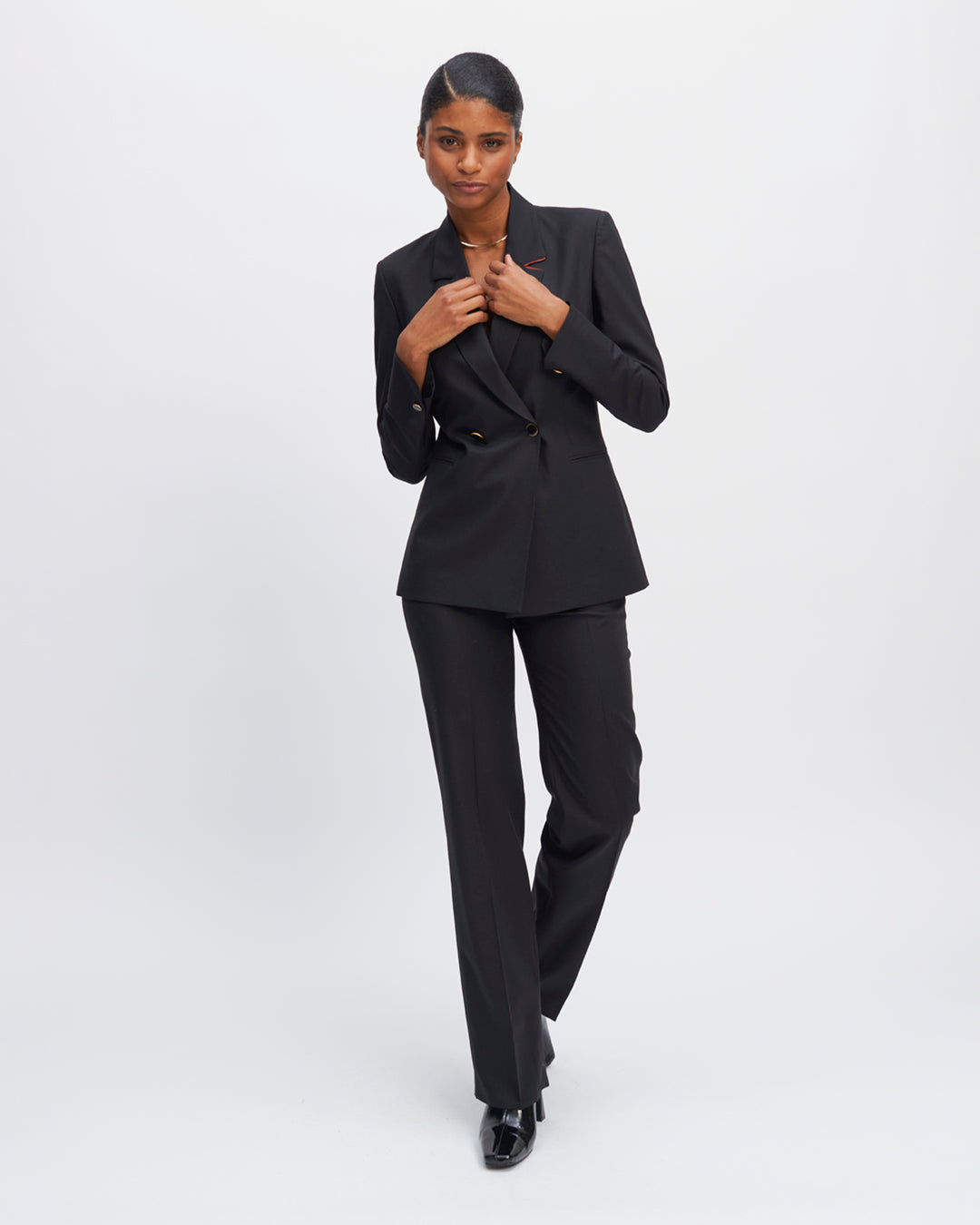 Pantalon droit Berlin - Noir super 120's
