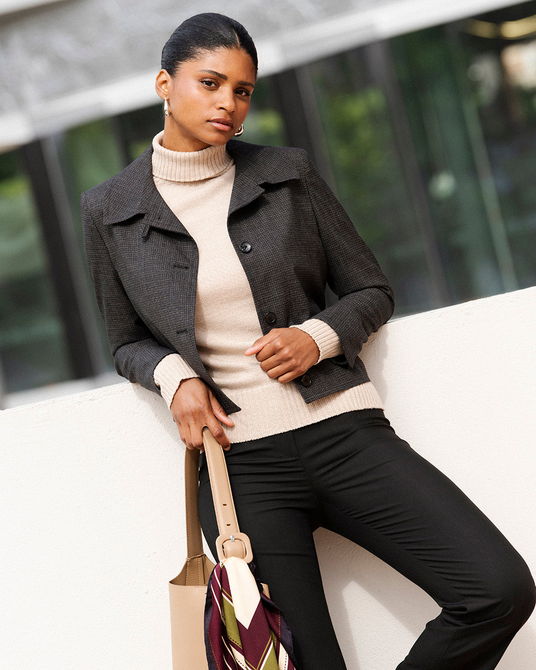 Veste blouson Pékin  - Noir chiné